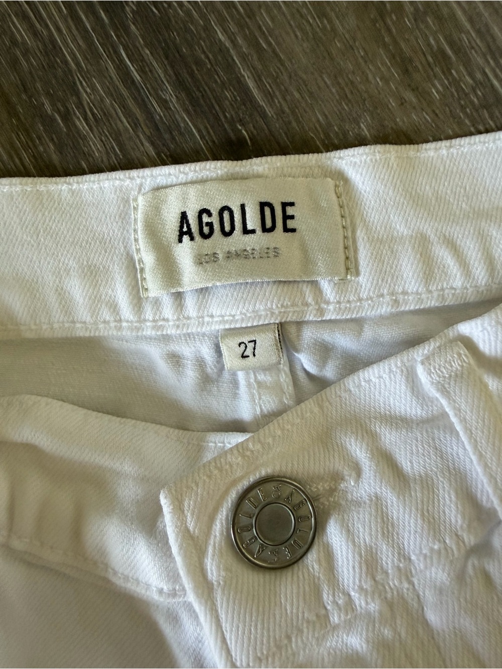 Agolde Riley Cropped White Jeans - Picture 5 of 10